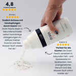 Drain Pearls von LUFIP: Lösen Haare, Fett & Speisereste in Sekunden! Für Dusche & Spüle – kein Geruch, sofort freier Abfluss. Jetzt effektiv & schnell reinigen!