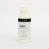 LUFIP Drain Pearls – Produktbild auf neutralem Hintergrund, effektiver Abflussreiniger für frische Abflüsse.