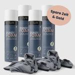 LUFIP Magic Foam Aktivschaumreiniger 4er Set mit Vertikalhafttechnologie und Apfelduft für Küche, Bad und Glasflächen