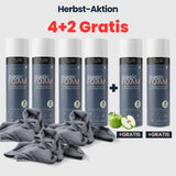 LUFIP Magic Foam mit Apfelduft in der Herbst-Aktion – sechs Dosen und Reinigungstücher im 4+2-Gratis-Angebot.