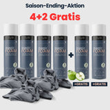 LUFIP Magic Foam Apfelduft Saison-Ending-Aktion mit sechs Dosen und Reinigungstüchern – 4 kaufen und 2 gratis erhalten.